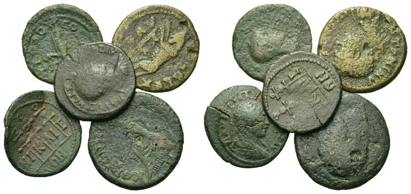 Lot of 5 Roman Provincial Æ coins, to be catalog. Lot sold as is, no return