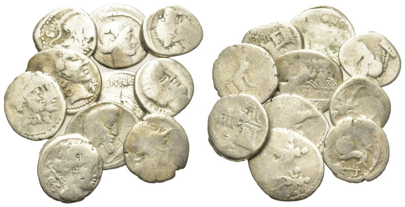 Lot of 10 Republican Denarii to be catalog. Lot sold as is, no return