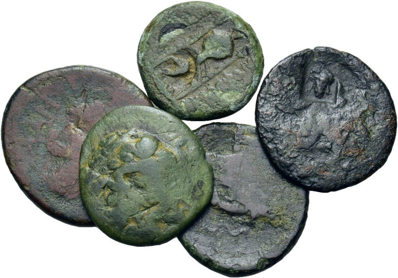 Mixed lot of 5 Æ ancient coins, to be catalog. Lot sold as is, no return