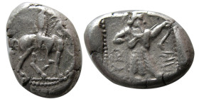 CILICIA. Tarsos. Circa 420-410 BC. AR Stater. Extremely Rare.