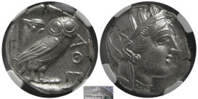 ATTICA, Athens. 440-404 BC. AR Tetradrachm. NGC-Choice AU.
