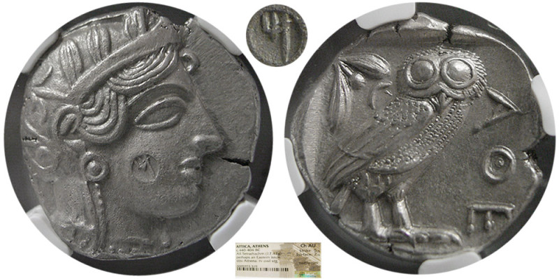 ATTICA, Athens. 440-404 BC. AR Tetradrachm (17.42 gm; 24 mm). NGC-Choice AU. Per...