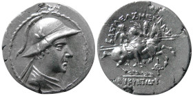 KINGS of BAKTRIA. Eukratides I. ca. 171-145 BC. AR drachm