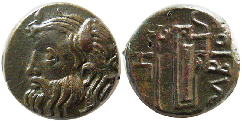 SKYTHIA. Olbia. Circa 310-280 BC. Æ Unit (11.68 gm; 20 mm). Horned head of the r...