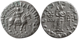 INDO-SCYTHIAN, Azes I (57-35 BC). AR Drachm. Taxila Sirsukh mint