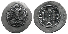 SASANIAN KINGS. Zamasp, 497-499 AD. AR Drachm. mint "AS", year 3.