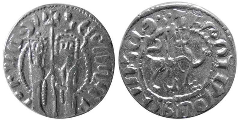 ARMENIA, Cilician Armenia. Hetoum I and Queen Zabel, AD 1226-1270. AR Tram (2.87...