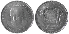 SIR WINSTON CHURCHIL, Commemorative Silver medal