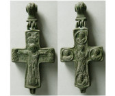 BYZANTINE EMPIRE; Ca 9th-10th. Century. Double sided Bronze Cross