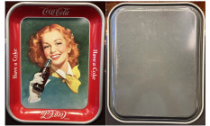 VINTAGE 1950s, ORIGINAL COCA COLA TRAY. Rare.