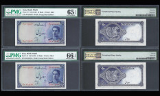 IRAN, Bank Melli. Pair of 10 Rials Bank Notes. Pick # 47.PMG-65,66.