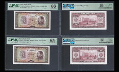 IRAN, Bank Melli. Pair of 20 Rials Bank Notes. Pick # 65. PMG-65. 66