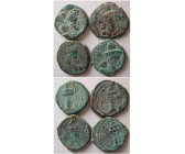 GROUP LOT OF 4 Kushano-Sasanian Bronze coins.