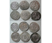 GROUP LOT OF 6 Silver Drachms of Sasanian Kings; Khusro II,