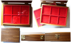 ITALIAN Custom-made Wooden Coin Case with 2 tarys.