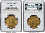 Jose I gold 6400 Reis 1771-R MS61 NGC, Rio de Janeiro mint, KM172.2, LMB-439. A glistening offering worthy of its Mint designation. HID09801242017 © 2...