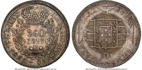 João Prince Regent 960 Reis 1814-B MS62 NGC, Bahia mint, KM307.1, LMB-477. Overstruck on an 1812 So-FJ. From the Colección Val y Mexía HID09801242017 ...