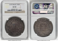 João VI 960 Reis 1819-R AU58 NGC, Rio de Janeiro mint, KM326.1, LMB-477. Exhibiting periwinkle and lemon tone. HID09801242017 © 2023 Heritage Auctions...