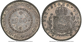 Pedro I 960 Reis 1823-R MS61 NGC, Rio de Janeiro mint, KM368.1, LMB-504c. Big crosslets variety. Sold with old auction tag. HID09801242017 © 2023 Heri...