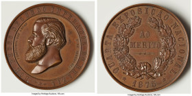 Pedro II "Fourth National Exhibition - Merit" Medal 1875-Dated UNC, 54mm. 64.10gm. By F. J. P. G. HID09801242017 © 2023 Heritage Auctions | All Rights...