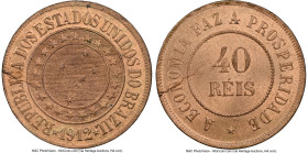 Republic 40 Reis 1912 MS63 Red NGC, Rio de Janeiro mint, KM491, LMB-830. HID09801242017 © 2023 Heritage Auctions | All Rights Reserved