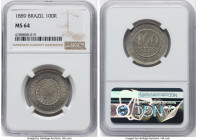 Republic 100 Reis 1889 MS64 NGC, Rio de Janeiro mint, KM492, LMB-036. HID09801242017 © 2023 Heritage Auctions | All Rights Reserved