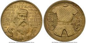 Republic "400th Anniversary of Colonization" 500 Reis 1932 MS65 NGC, Rio de Janeiro mint, KM530, LMB-138. One-year type. HID09801242017 © 2023 Heritag...