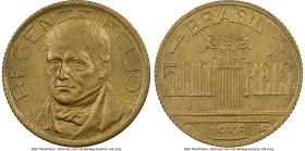 Republic "Diogo Antônio Feijó" 500 Reis 1936 MS66 NGC, Rio de Janeiro mint, KM540, LMB-153. HID09801242017 © 2023 Heritage Auctions | All Rights Reser...