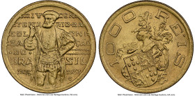 Republic 1000 Reis 1932 MS66 NGC, Rio de Janeiro mint, KM531. 400th Anniversary of Colonization. One year type, highest known grade of the NGC certifi...