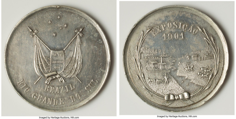 "Southern Rio Grande Exposition" Medal 1901-Dated AU (Cleaned), 45mm. 37.63gm. B...