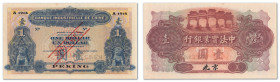Chine - Banque Industrielle de Chine - Pékin
Spécimen du 1 dollar

1914 - Série A - Sans alphabet - sans numérotation - Sans signatures

"SPECIME...