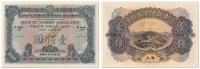 Chine - Banque Industrielle de Chine - Shanghaï
Spécimen du 100 dollars 

ND (1914) - Série E - sans numérotation - Sans signatures

"SPECIMEN." ...