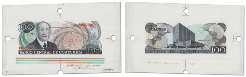 Costa Rica - Banque centrale
Épreuve intermédiaire du 100 colones

 ND (1988-...