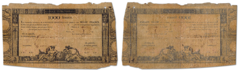 France - Banque Territoriale
1000 Francs 

ND - (An 7 à An 11) 

Pick S205...