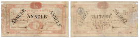 France - Caisse d'Escompte - Banque de Rouen
500 Francs

1 avril 1807 - A/149

"ANNULE" tamponné en noir trois fois au recto

Pick S181

B - ...