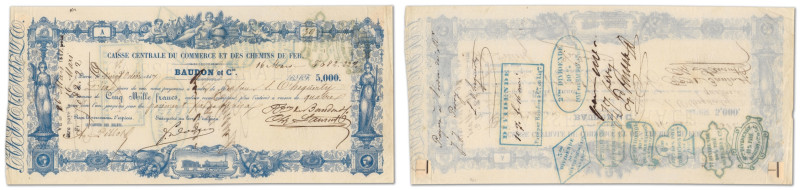 France - Caisse Centrale du Commerce et des Chemins de Fer - Baudon et Cie
Bon ...