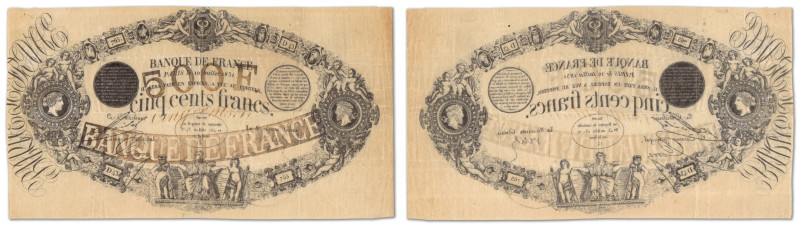 France - Banque de France
500 francs Type 1842 - Barre

10 juillet 1851 - D43...