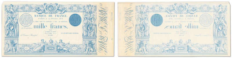 France - Banque de France
Épreuve du 1000 Francs type 1862 bleu

24 février 1...