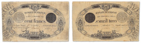 France - Banque de France
100 francs Type 1848 définitif 

14 septembre 1848 - E2/669 

Verso à l'identique.

2ème alphabet

Fayette A24 (01)...