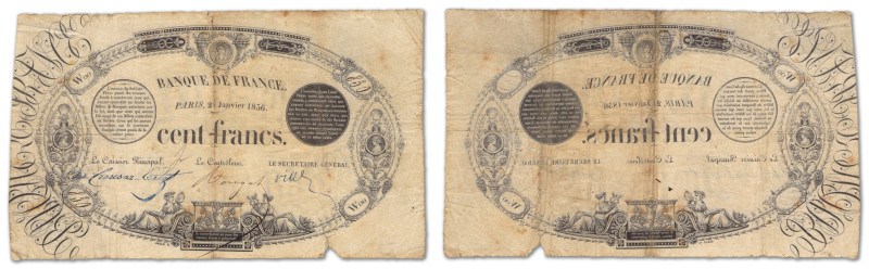 France - Banque de France
100 Francs Type 1848 définitif

24 janvier 1856 - W...