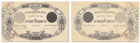 France - Banque de France
100 francs Type 1848 définitif transposé

14 mai 1858 - 66 A - Sans numérotation 

Verso à l'identique.

Exceptionnel...