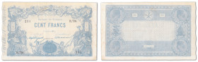 France - Banque de France
100 francs Bleu à indices noirs



9 juillet 1874 - R.736 / N°231

Rare.

Fayette A39 10 - Pick 52b

TTB - XF