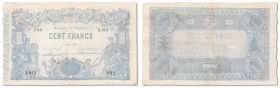 France - Banque de France
100 francs Bleu à indices noirs

24 juin 1875 - X.913/332

Fayette A39 11 - Pick 52b 

TTB - XF
