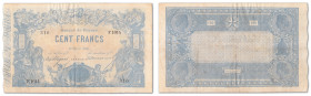 France - Banque de France
100 francs Bleu à indices noirs

17 janvier 1876 - F.1014 / N°310

Rare.

Fayette A39 12 - Pick 52b

TB - VF