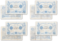 France - Banque de France
Lot de 4 billets de 5 Francs Noirs

1872 (dates différentes)

Fayette 01 - Pick 60

B à TTB - F/XF