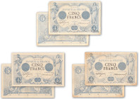 France - Banque de France
Lot de 3 billets de 5 francs Noirs

1873, 1874 (2 ex.) dates différentes

Fayette 01 - Pick 60

TB à TTB - VF/XF