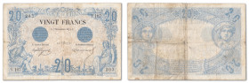 France - Banque de France
20 francs Noir

7 novembre 1874 - V.107/203

Rare.

Fayette F09 - Pick 61a

B - F