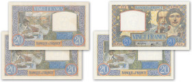 France - Banque de France
Lot de 2 billets du 20 francs Travail et Science

7 décembre 1939 - E.40/786

8 mai 1941 - G.3790/273

Léger pli cent...