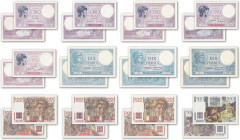 France - Banque de France
Lot de 12 billets 

500 francs Chateaubriand - 1946 - Fayette 34 - Pick 129

100 francs Jeune Paysan - 1949 (3ex.) - Fa...