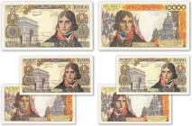 France - Banque de France
Lot de 3 billets du 10 000 francs Bonaparte

1956 - A.14/12960

1957 - N.96/12026

1958 - C.138/88082

Fayette F51 ...